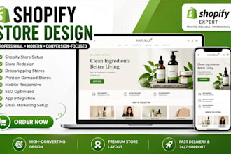 do shopify website redesign, design shopify store, shopify store redesign