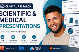 design clinical research, scientific conference, medical presentation slides PPT