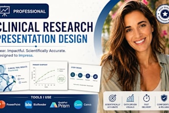 design clinical trial presentation, scientific conference PPT, research slides
