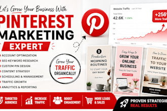do pinterest marketing pin seo pin design and traffic growth