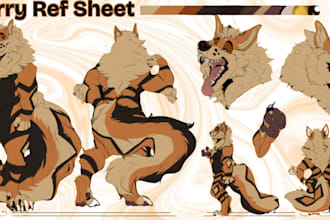 furry ref sheet anthro character fursona ref sheet furry art nsfw or sfw art