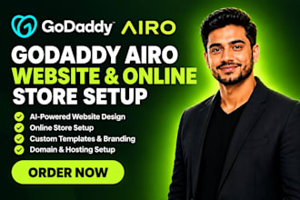 godaddy website design, godaddy website redesign, design fix, godaddy airo ai