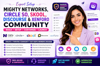 setup mighty networks, circle so, skool, discourse and xenforo community