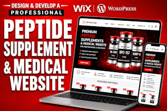 develop wix medical website peptide website supplement website peptide wordpress
