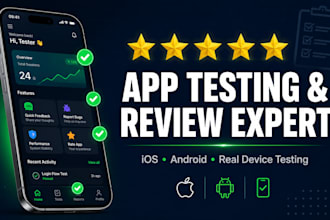test andriod, ios, mobile app write and rate ios and andriod app review