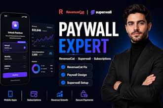 design high converting paywall fix revenuecat issues and integrate paywall