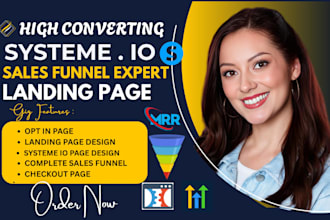 systeme io sales funnel, system io landing page, funnelish, systeme io website