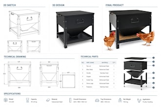 design specialized poultry engines, automated feeding systems, and farm machine