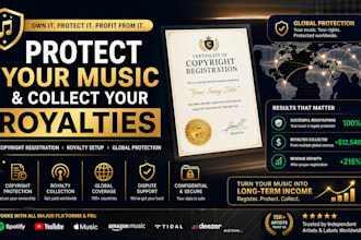 register your music for copyright, royalties, and global protection