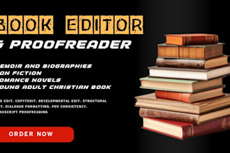 edit and proofread devotional, christian book, memoir, novel non fiction editor