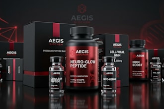 do peptide vial label, peptide sarms supplement and cosmetic label design