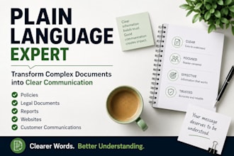 rewrite complex documents into clear plain language