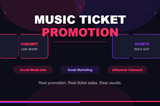 promote your music concert or live show tickets