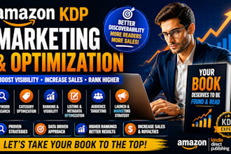 amazon KDP marketing, keyword research, book promotion and kindle optimization
