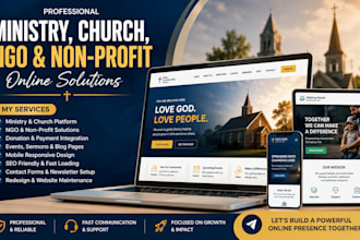 ministry website design non profit website ngo website and church website design