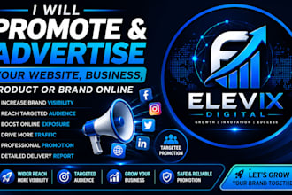 promote and advertise your website, business, product, links or brand online