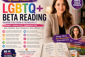 beta read lgbtq fanfiction queer romance provide honest feedback ya fantasy sci