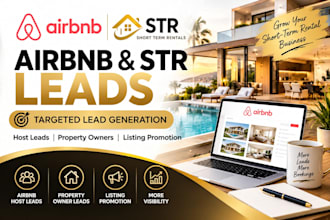 generate airbnb leads, str leads, and promote airbnb listings