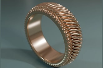 create realistic 3d jewelry designs for rings, bracelets, earrings, and necklace