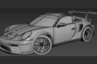 create 3d car modeling, vehicle design, rendering and cad for 3d printing
