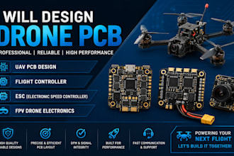 design drone pcb, uav pcb, flight controller, esc and fpv drone electronics