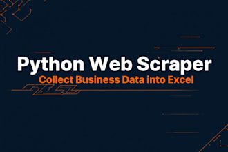 write a python web scraper to collect and organize business data into excel