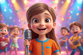 write, sing and produce children song, kids song