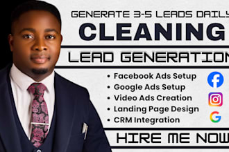 cleaning leads, cleaning facebook ads, cleaning google ads, cleaning video ads