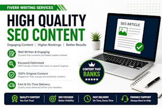 write SEO optimized blog posts and articles for your website