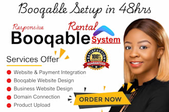 design booqable rental website for event, equipment party rental inventory setup