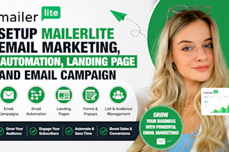 setup mailerlite newletter ,campaign,automation and mailerlite email marketing