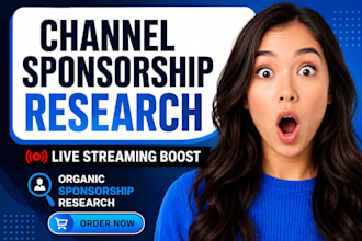 do sponsorship research for your youtube or livestream