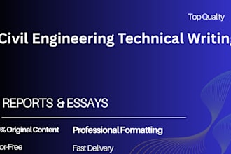 do civil engineering technical writing and reports