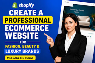 create a professional ecommerce website for fashion beauty and luxury brands