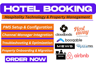 setup hotel cloudbeds mews front desk hostaway airbnb booqable cloud opera pms