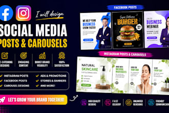 design social media carousel facebook post design instgram post design