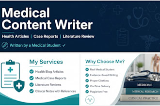 write medical case reports, clinical notes, and health articles