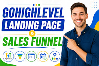gohighlevel landing page, ghl website design, ghl sales funnel ghl expert