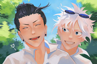 anime art and illustration for pfp vtuber oc fanart