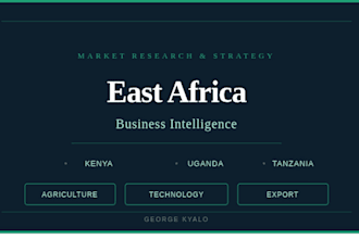 do in depth market research and business development strategy for east africa