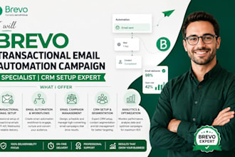 brevo transactional email automation campaign specialist CRM setup expert