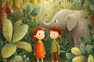children story book illustration children story