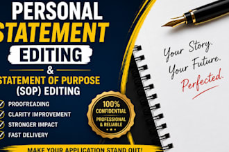 edit and proofread your personal statement or statement of purpose