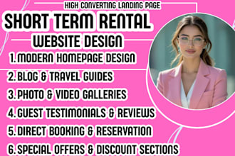 design a short term rental website, airbnb, vacation rental