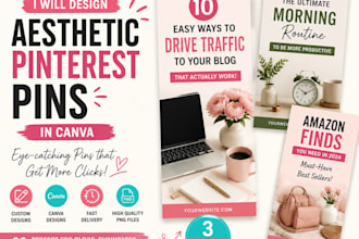 design aesthetic pinterest pins in canva