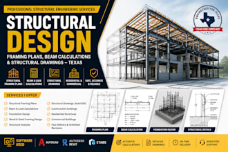 design structural framing plans beam calculations and structural drawings texas