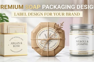 design premium soap packaging and label design for your brand