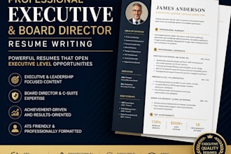 write a professional resume CV for the executive or board director