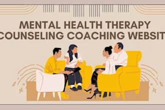 design therapy website healthcare website or counseling website for your website