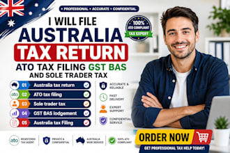 file australia tax return ato tax filing gst bas and sole trader tax
